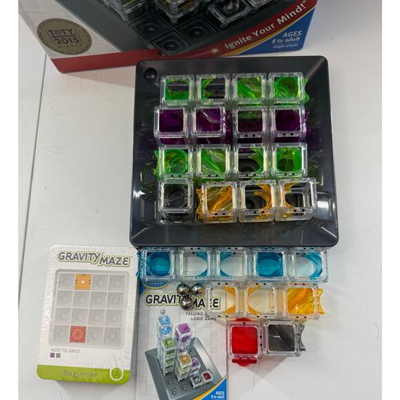 ThinkFun GRAVITY MAZE Falling Marble Logic Brain Game 2014 New Cards - Picture 3 of 6